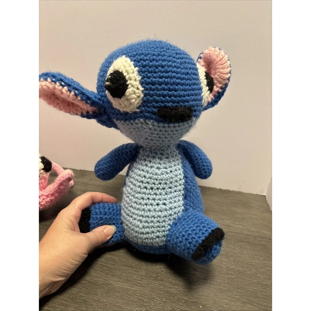 Angel & Stitch -Lilo &‎ Stitch Disney Plush Handmade Crochet Amigurumi 11 Inch